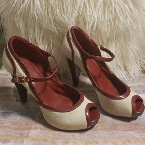 Peep Toe Mary Jane Heels